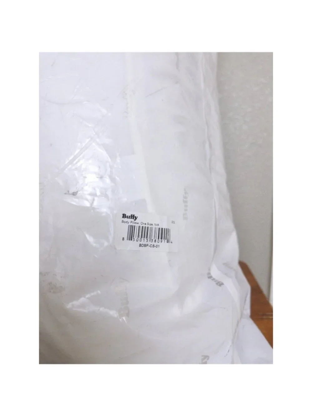 Buffy Body Pillow White OS Soft Eucalyptus Breathable Eco-Friendly Bedding NEW
